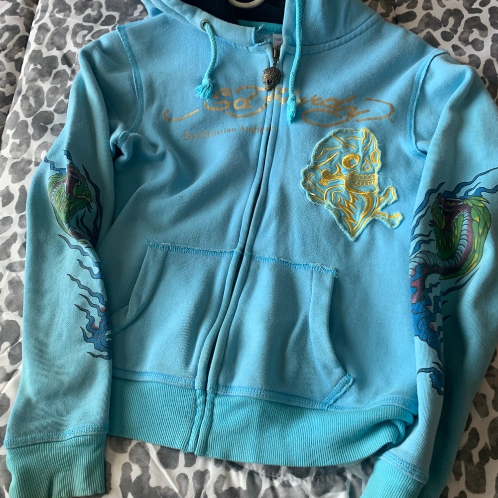 Ed hardy zip up hoodie